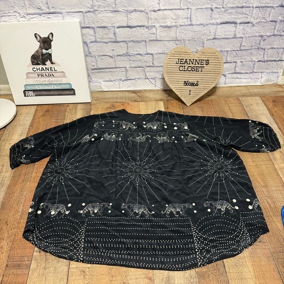 Johnny Was Biya black silk celestial tiger set Size XL RARE - Picture 15 of 16